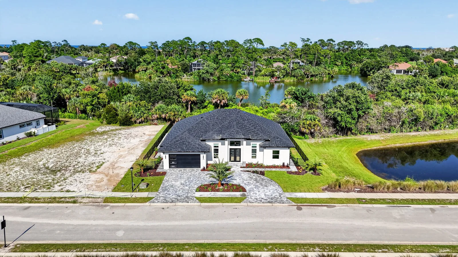 The Anna Marie model by Wise Choice Custom Homes, aerial view