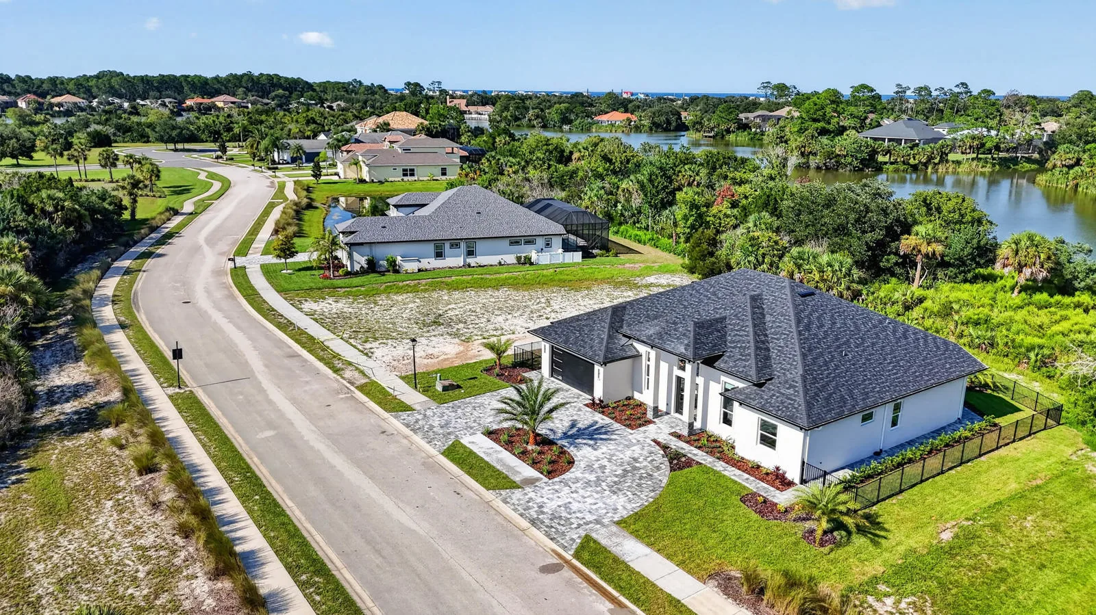 The Anna Marie model by Wise Choice Custom Homes, aerial view