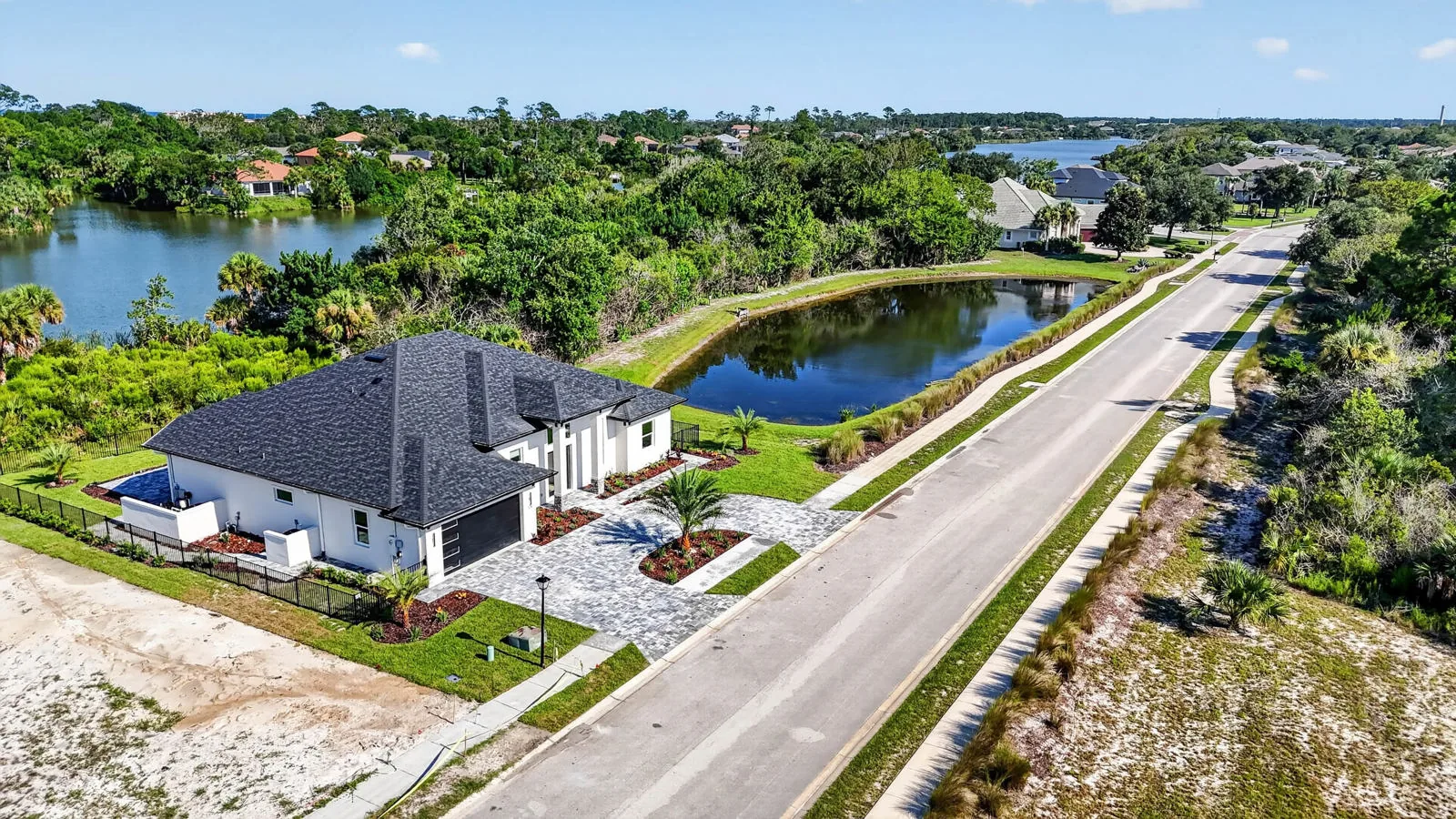 The Anna Marie model by Wise Choice Custom Homes, aerial view