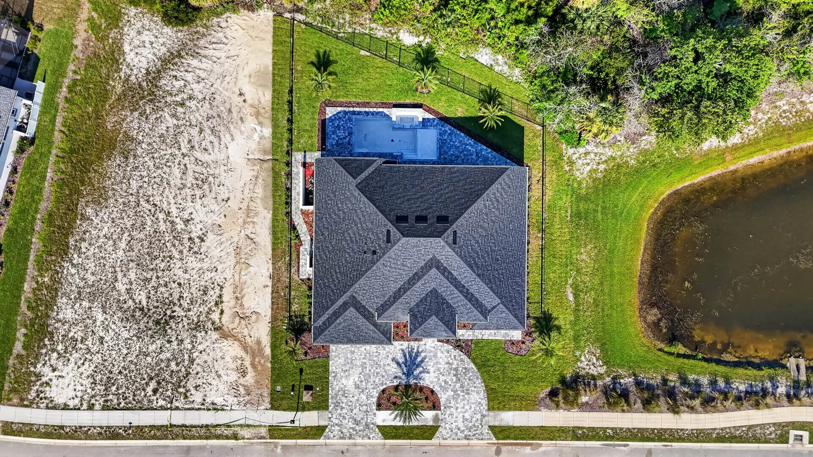 The Anna Marie model by Wise Choice Custom Homes, aerial view
